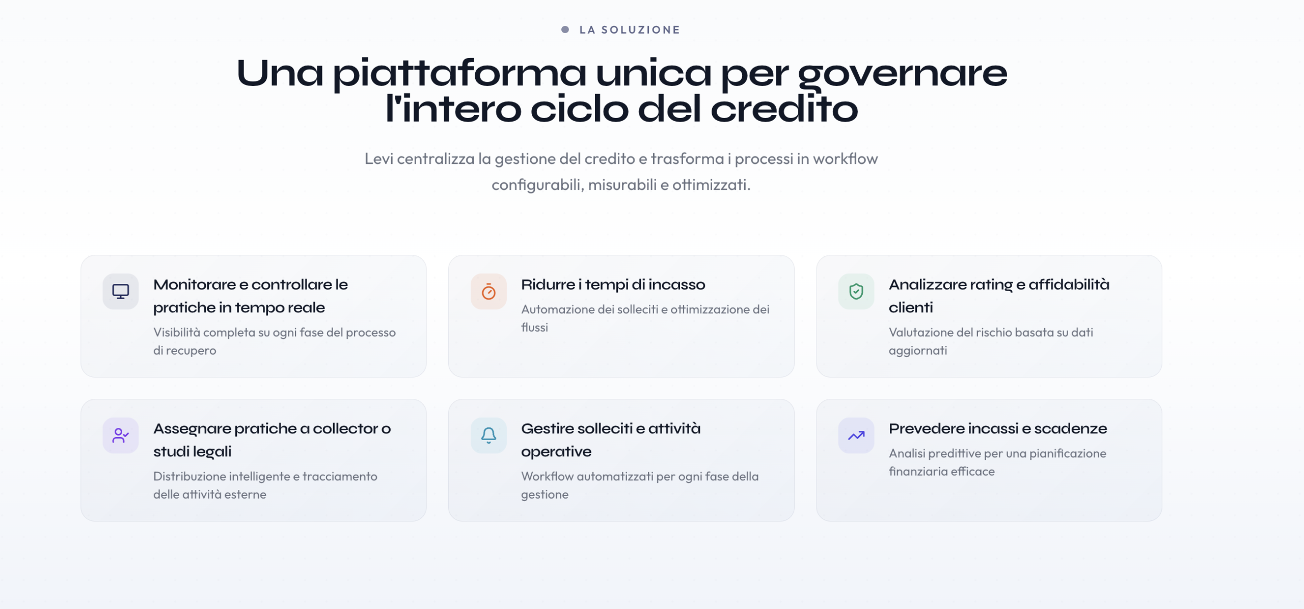 levi piattaforma recupero crediti