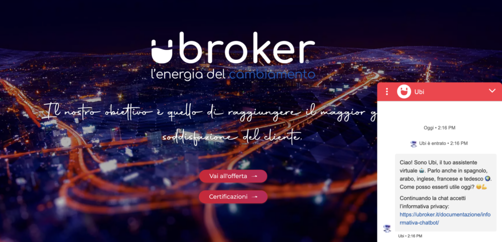ubroker Ubi chatbot agentico